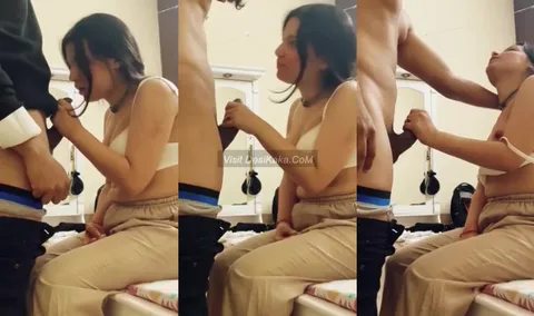Tamil GF Sucking Boyfriend Solid Dick in Oyo